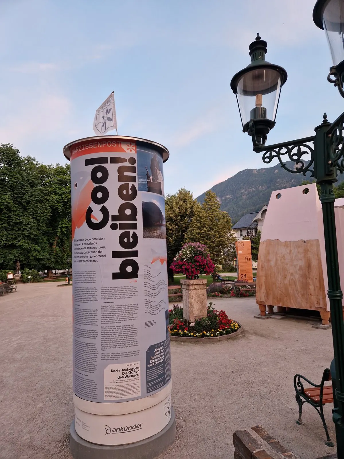 Eine Litfaßsäule im Ausseerland.