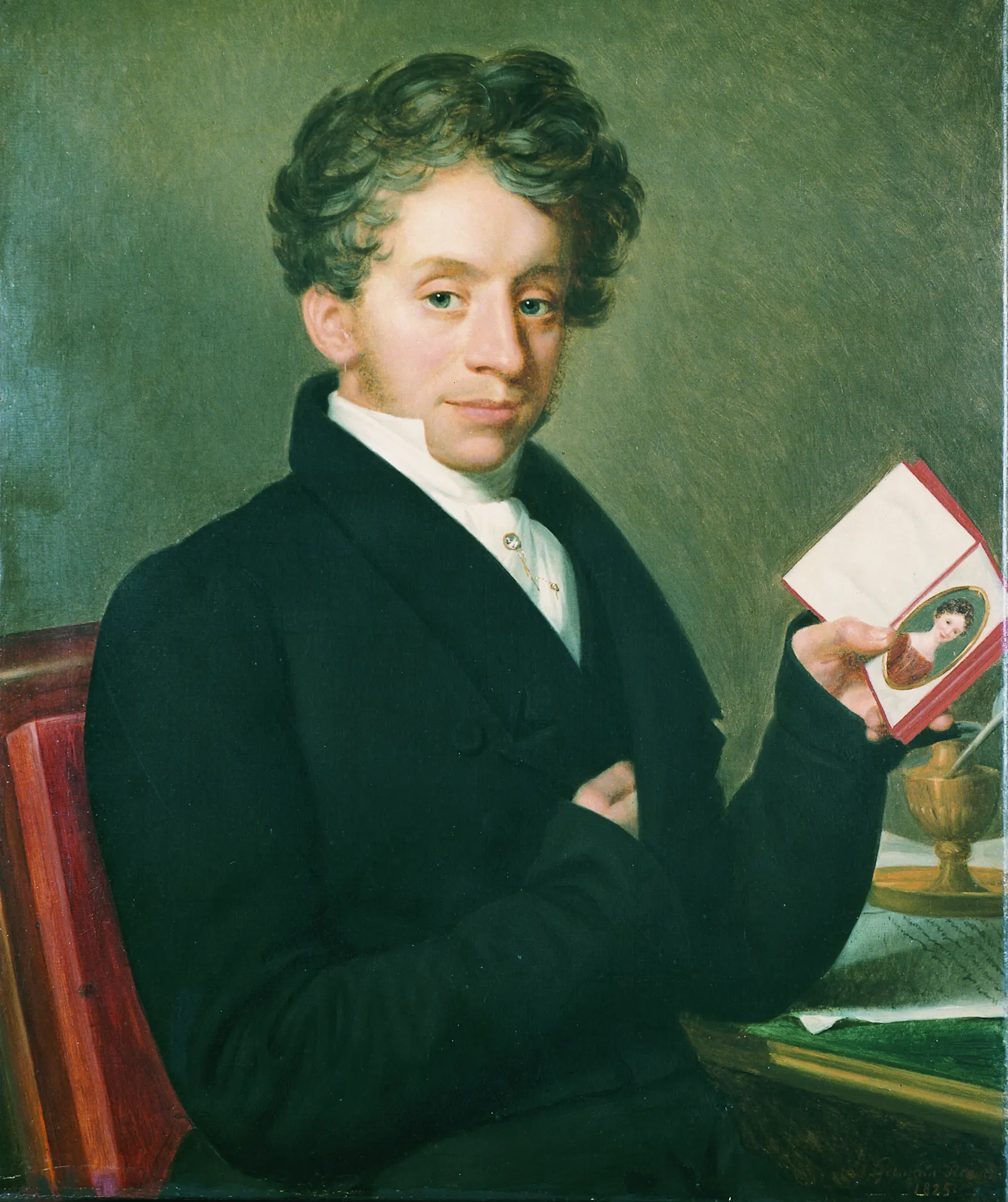 Öl-Gemälde von Jean-Baptiste Louis Germain zeigt Sekthaus-Gründer Georg Christian Kessler, der von 1787 bis 1842 gelebt hat.