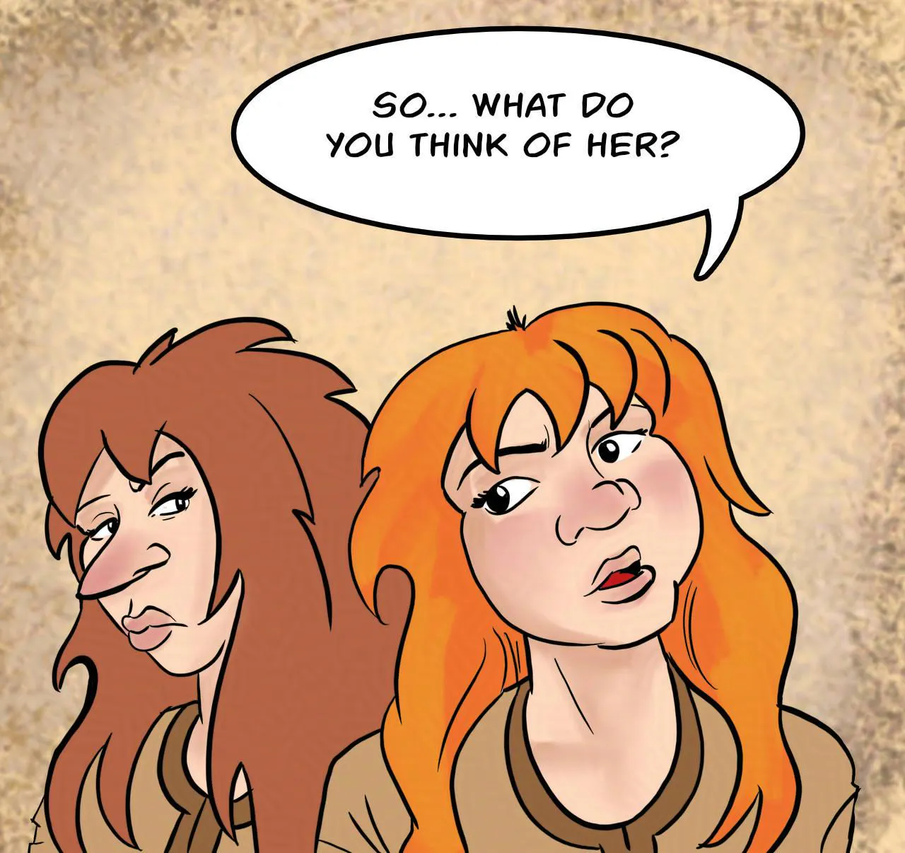 Panel 8.
Kel nudges towards the Feral.
Kel: So what do you think of her?