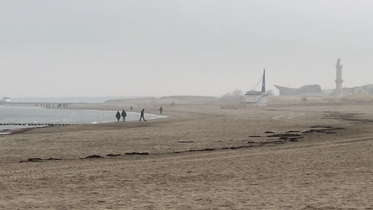 Winter an der Ostsee in Warnemünde