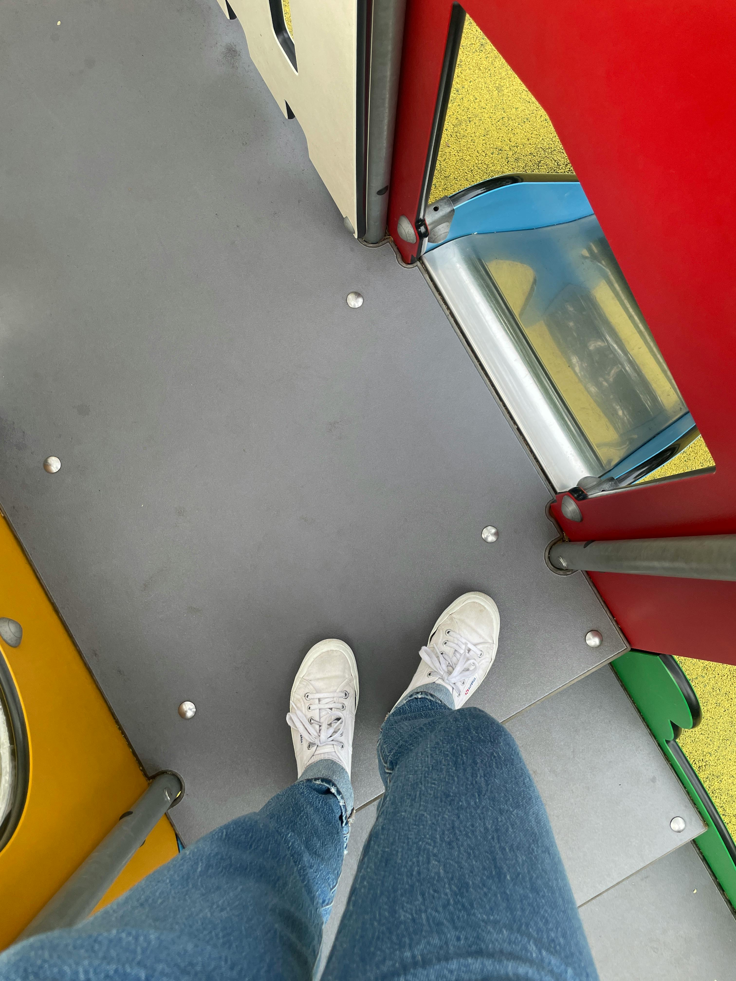 Me standing at the top end of a slide