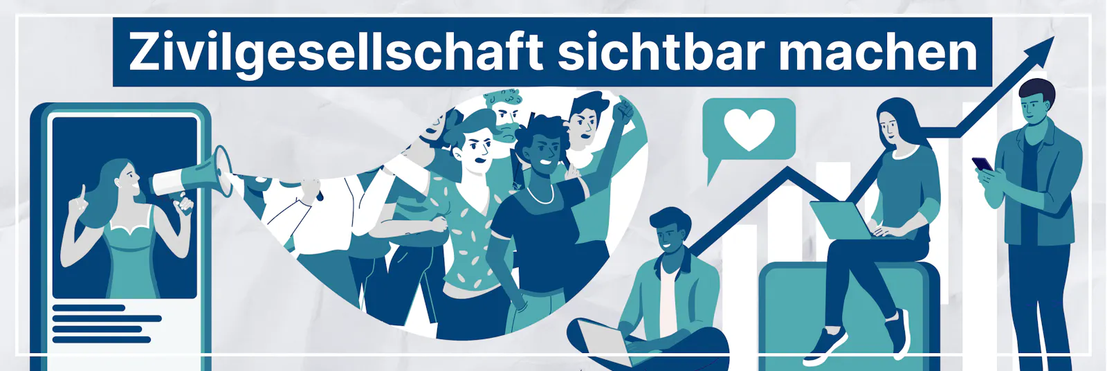 Header-Bild. Zivilgesellschaft sichtbar machen
