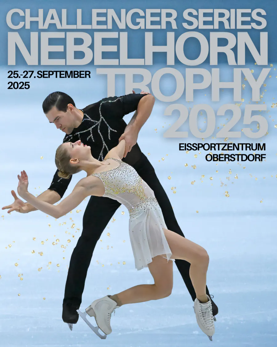 Plakat der Nebelhorn Trophy mit Minerva Hase/Nikita Volodin.