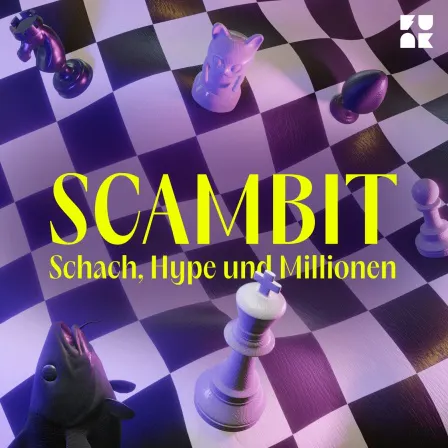 Podcastcover Scambit. Schach, Hype und Millionen