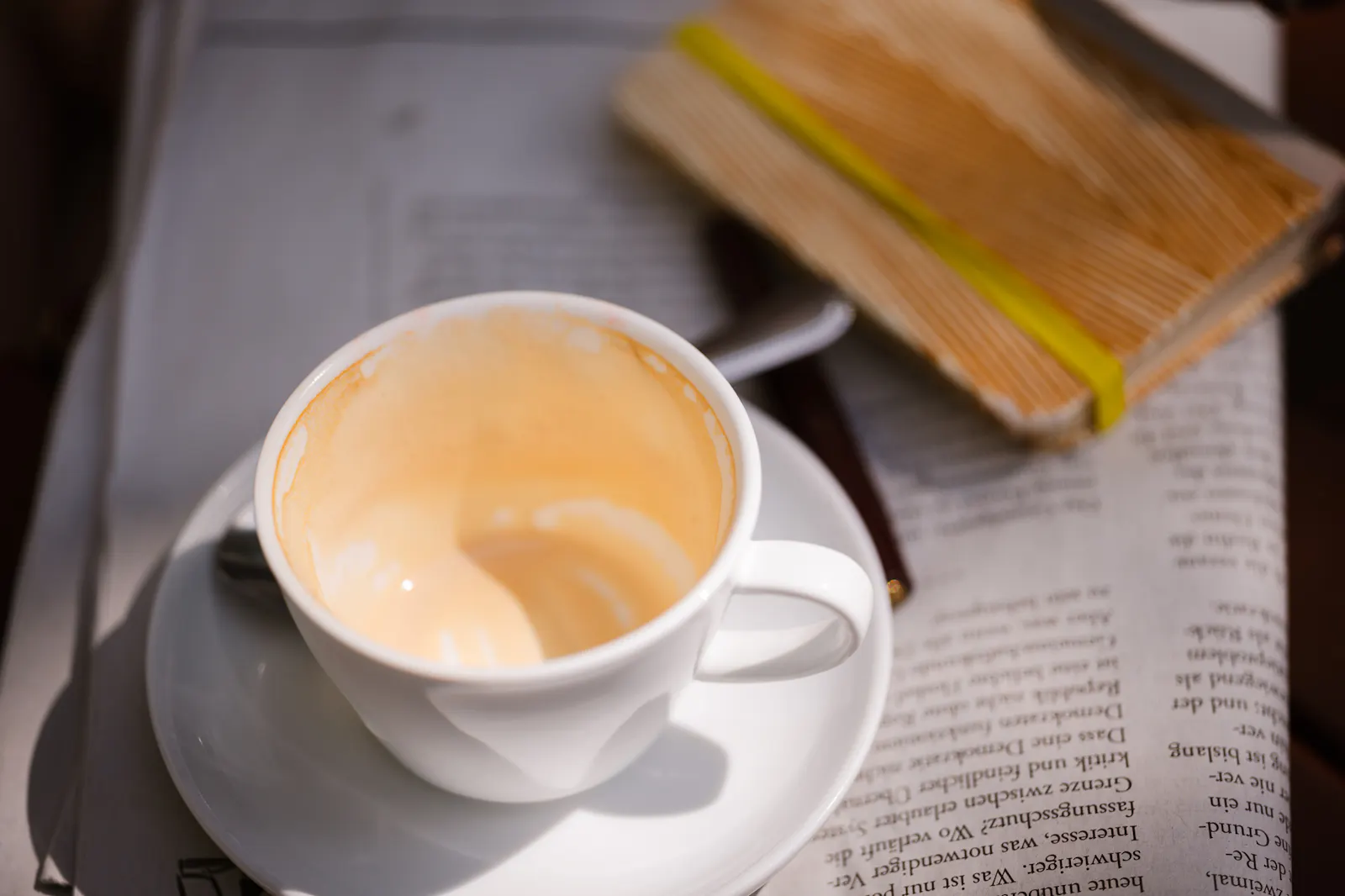 Leere Kaffeetasse.
