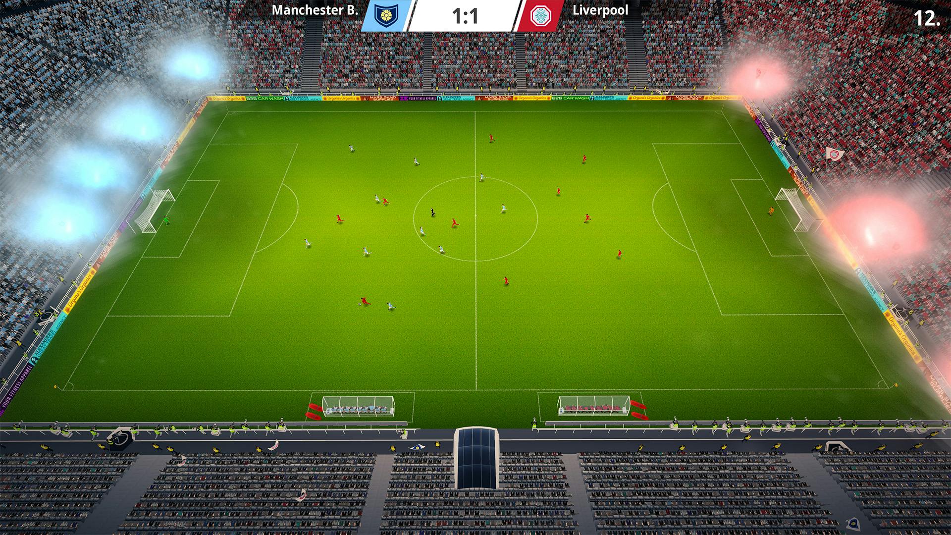 Ein älterer Screenshot von WE ARE FOOTBALL 2024 mit vielen Bengalos.