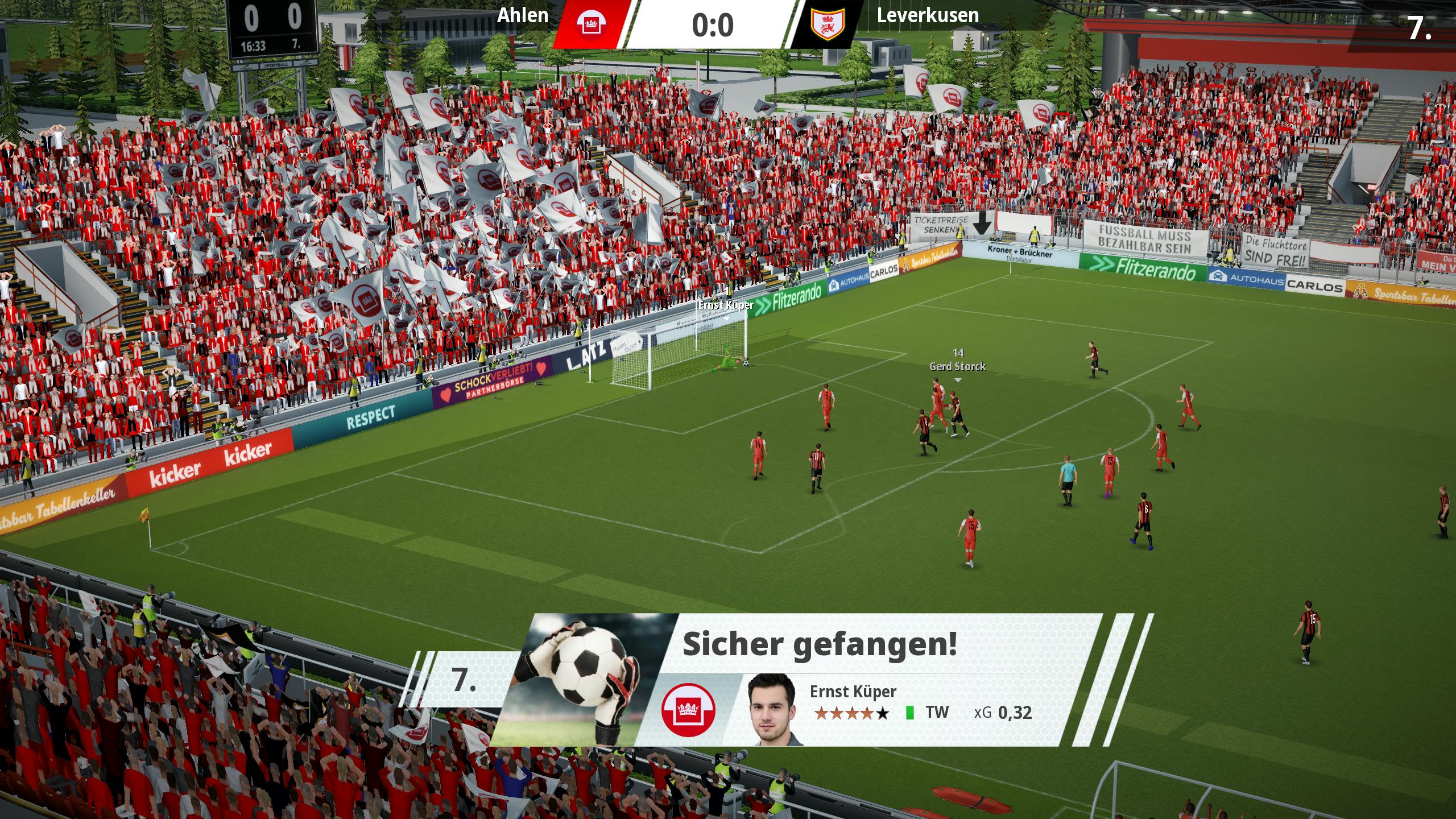 In einem wichtigen Pokalspiel kann der Ahlener Torhüter einen Rückstand gegen Leverkusen mit einer starken Parade verhindern.