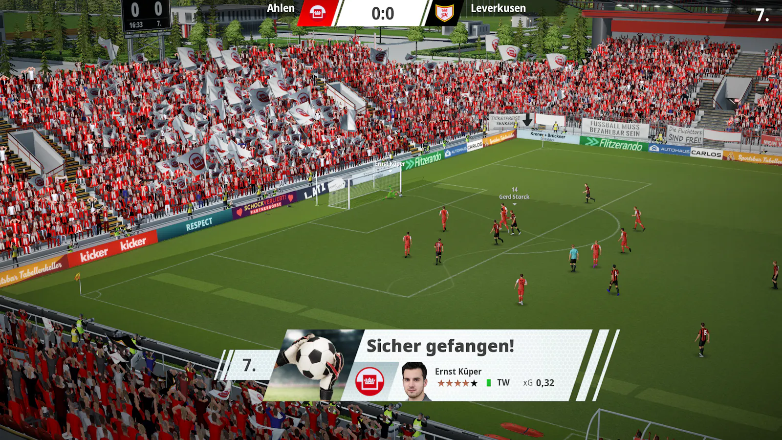 In einem wichtigen Pokalspiel kann der Ahlener Torhüter einen Rückstand gegen Leverkusen mit einer starken Parade verhindern.