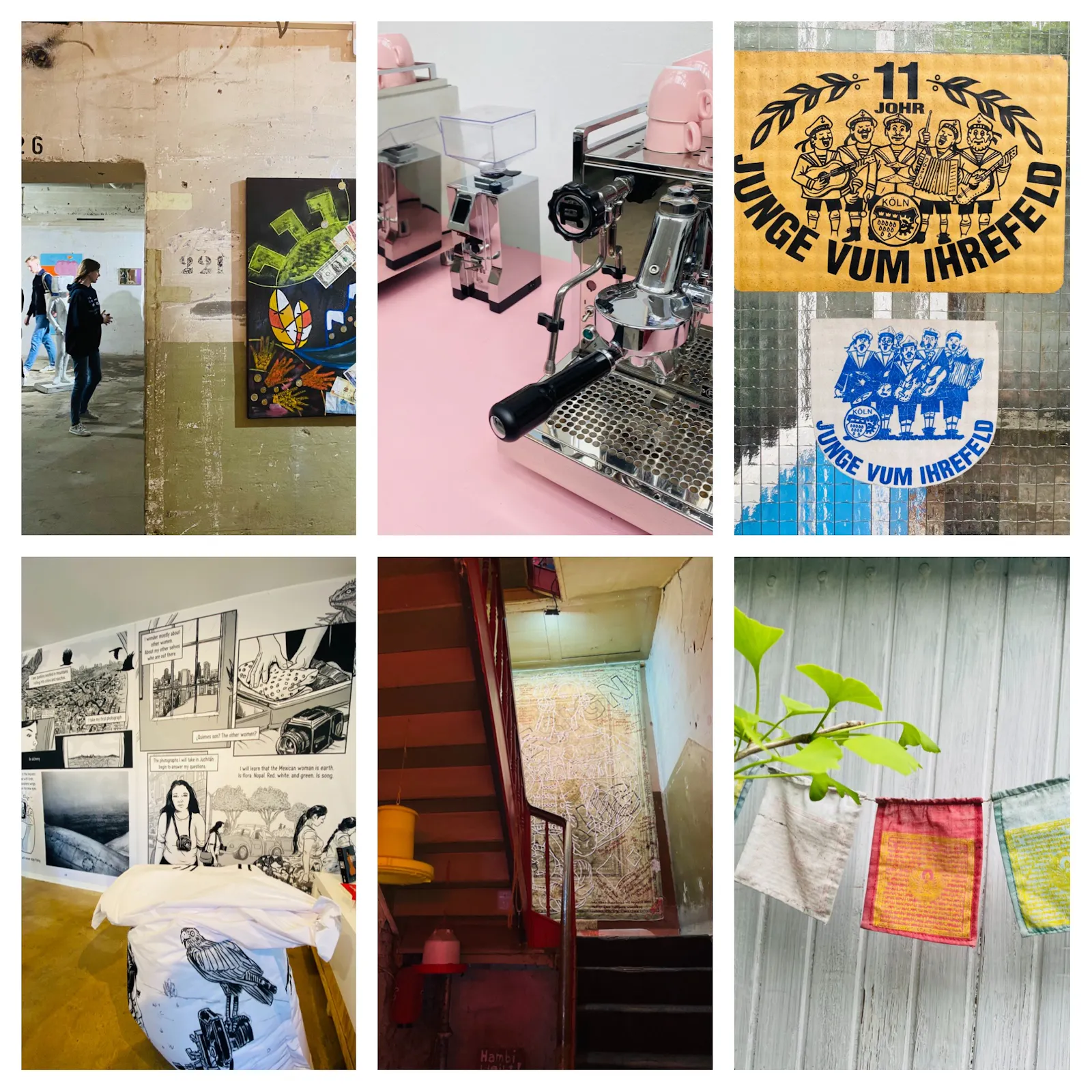 Collage Einblicke in die Ehrenfelder Kunstroute