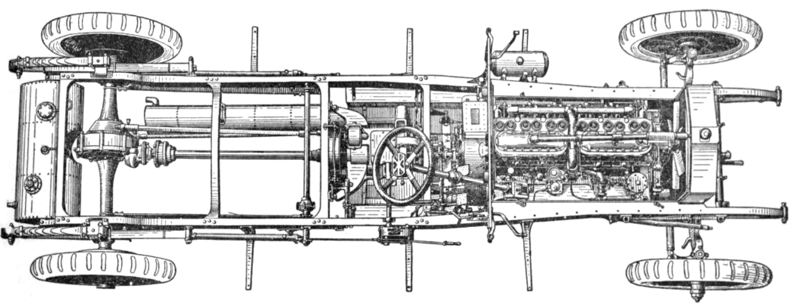 40–50 hp 6-cylinder Rolls-Royce chassis from 1910 (Encyclopaedia Britannica, 1911 edition)