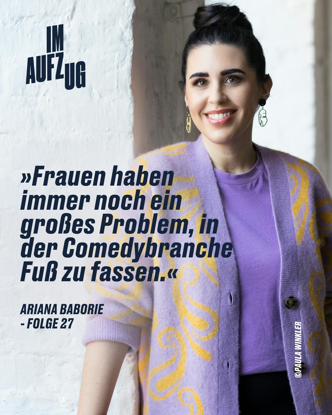 Frauen haben immer noch ein großes Problem in der Comedybranche Fuß zu fassen.
Ariana Baborie
Folge 27