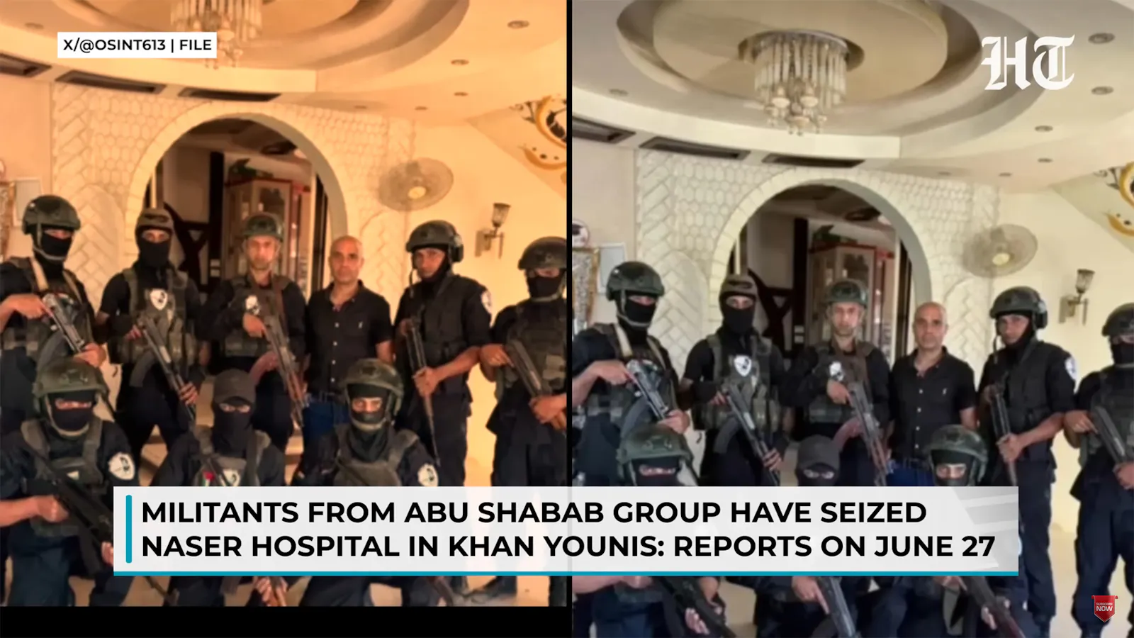 Kämpfer der Shabab posieren für ein Gruppenbild.