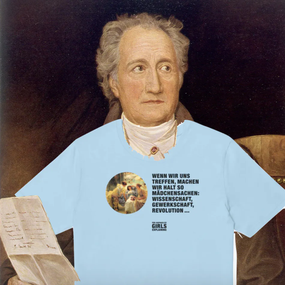 Goethe mit PGExplaining-Mädchensachen-T-Shirt