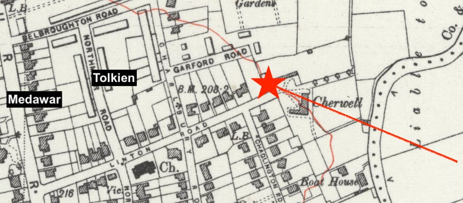 110 Banbury Road, 20 Northmoor Road, and the 5 May 1941 Linton Road crash site