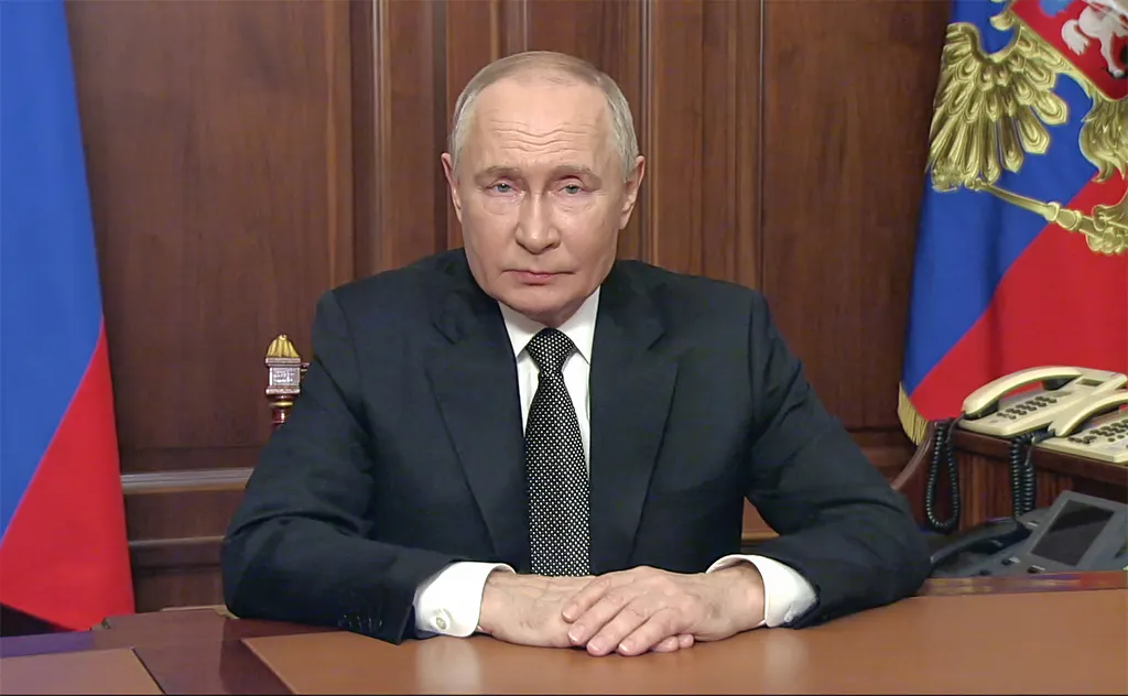 Putin bei der Fernsehansprache