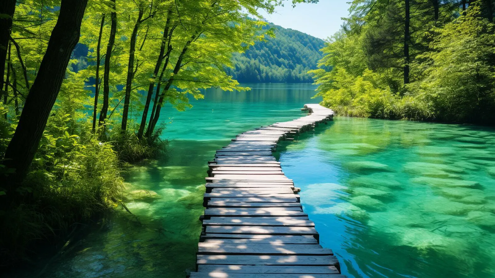 Die Seenlandschaft im Nationalpark Plitvicer Seen