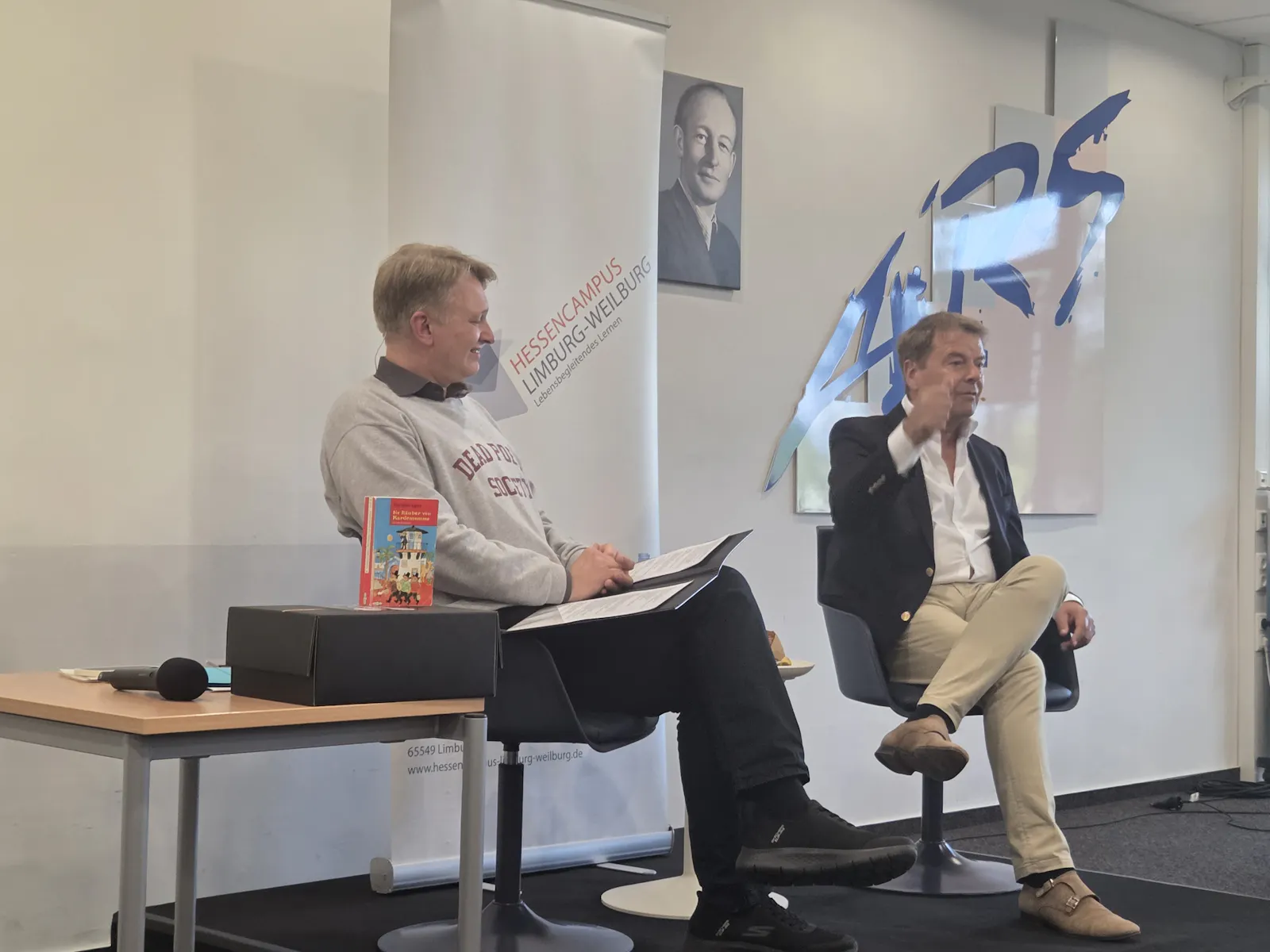 Klaus Krückemeyer (li) im Gespräch mit Jörg Bombach