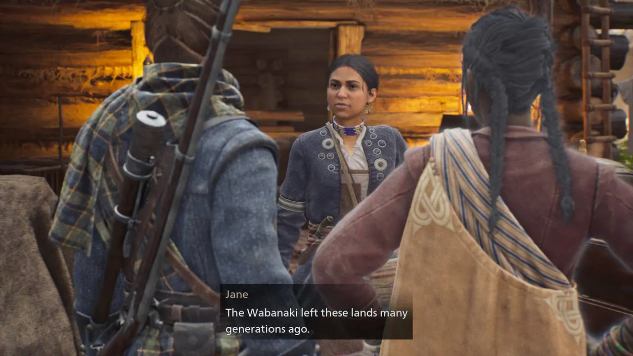 Jane erklärt den Protagonisten, dass das Volk der Wabanaki schon längst die Gegend verlassen habe
