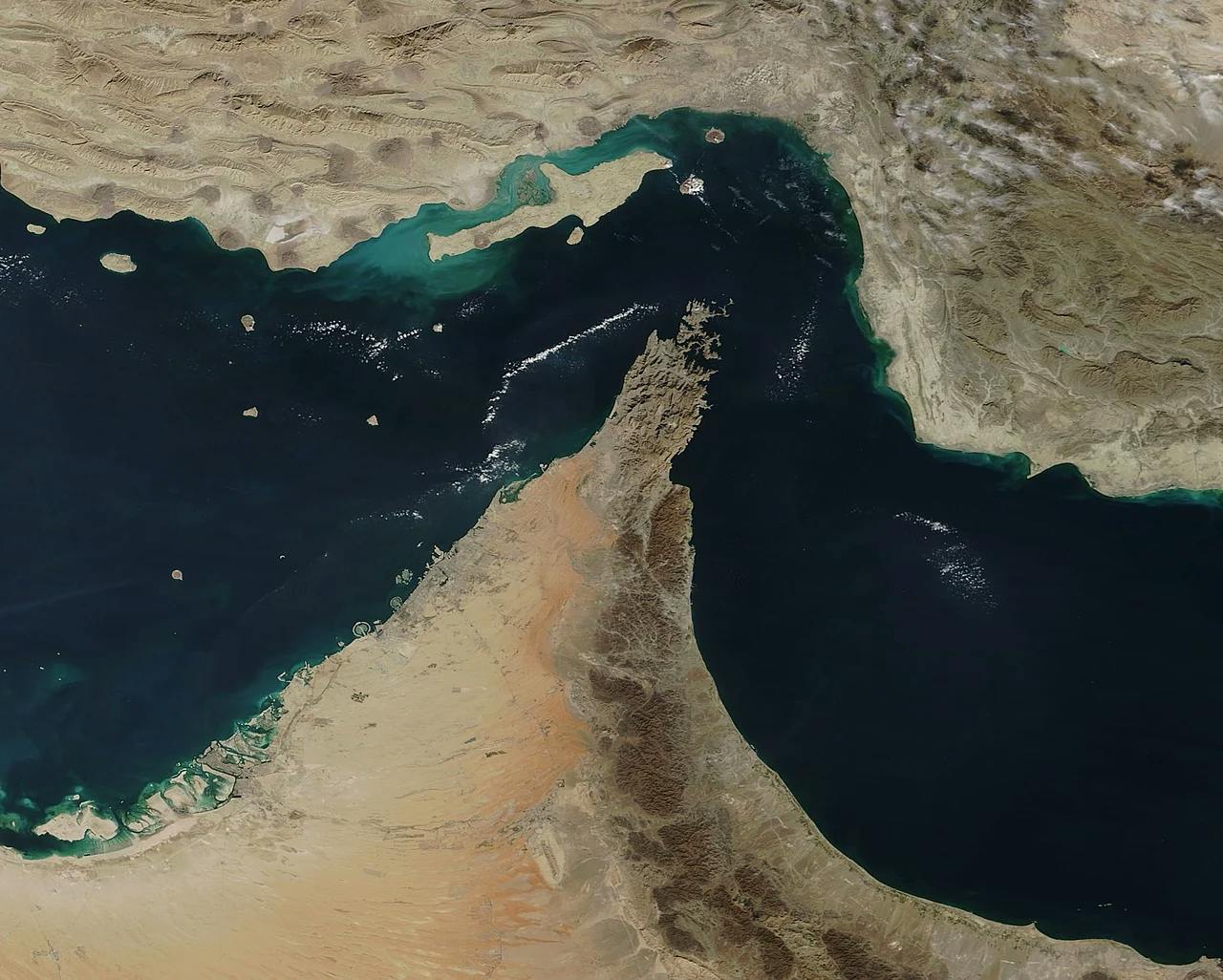 Satellitenbild der Straße von Hormuz
