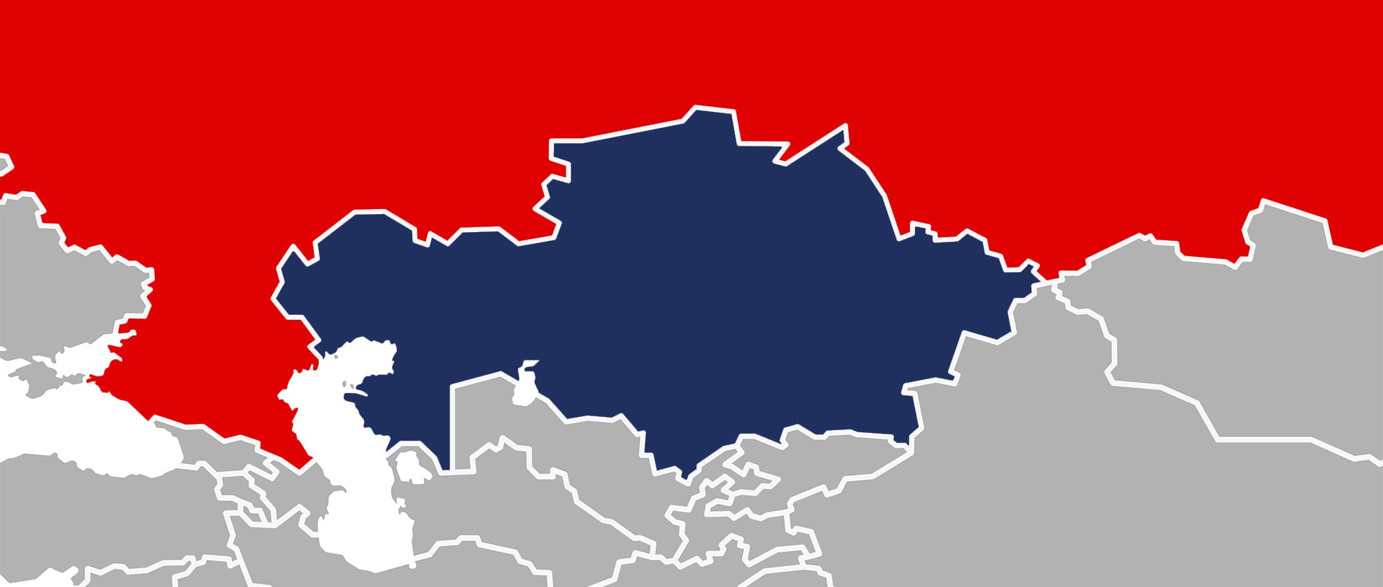 Stilisierte Karte von Kasachstan
