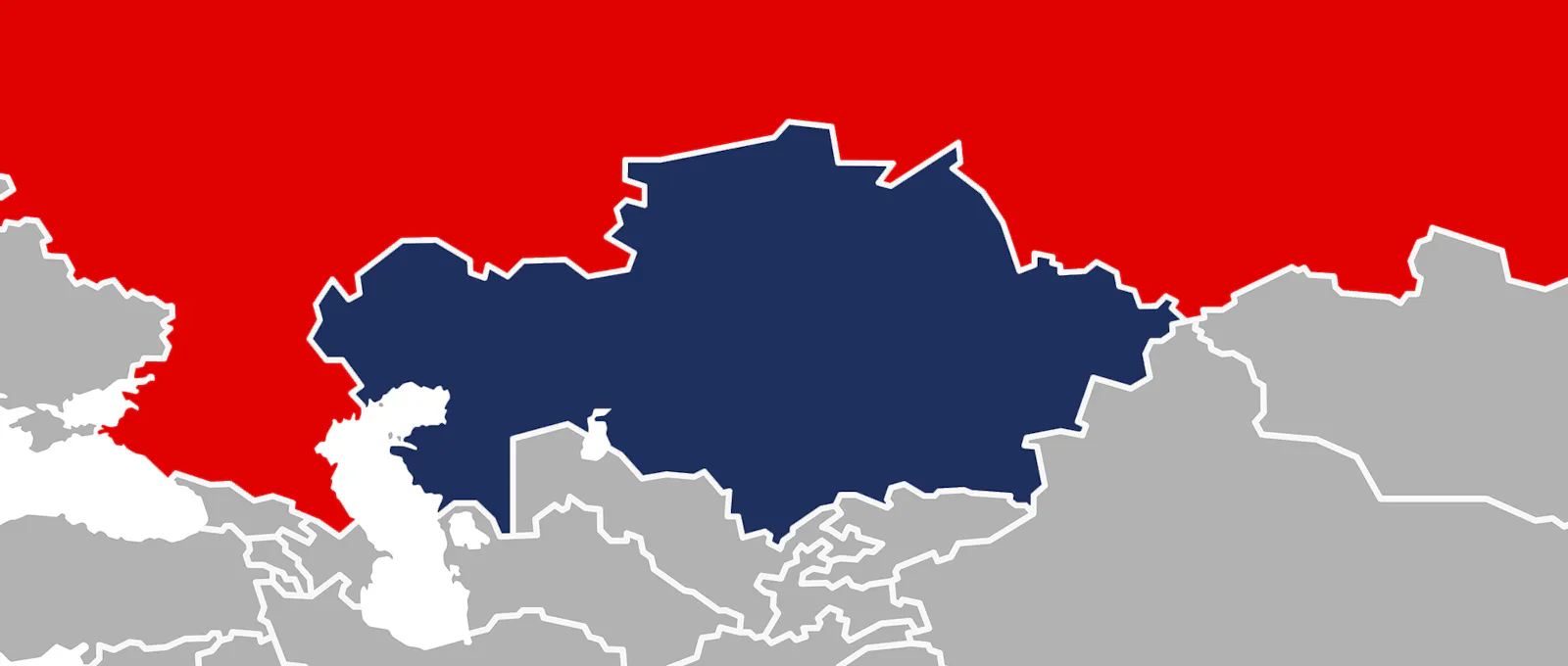 Stilisierte Karte von Kasachstan