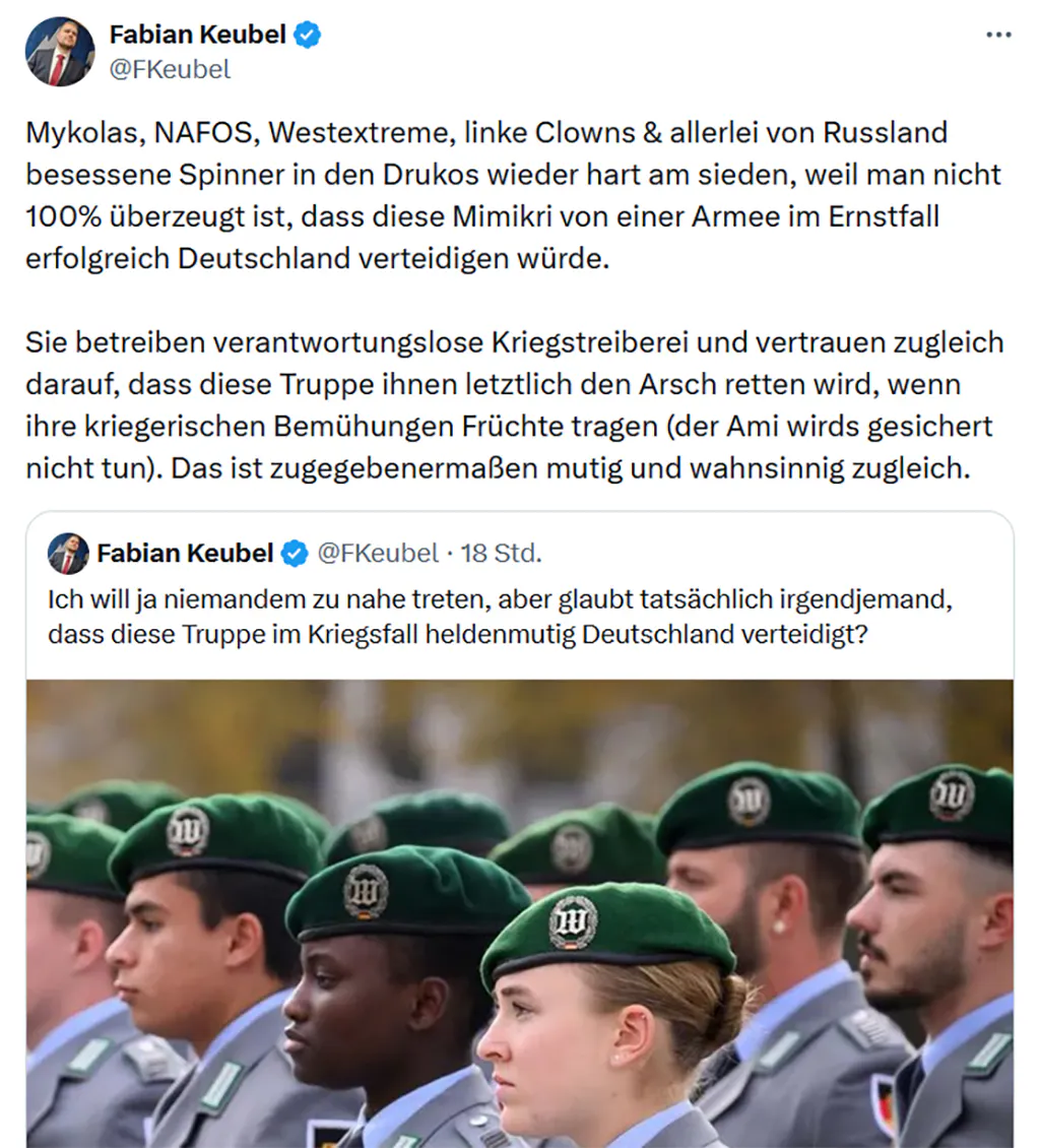 Screenshot des zweiten Postings