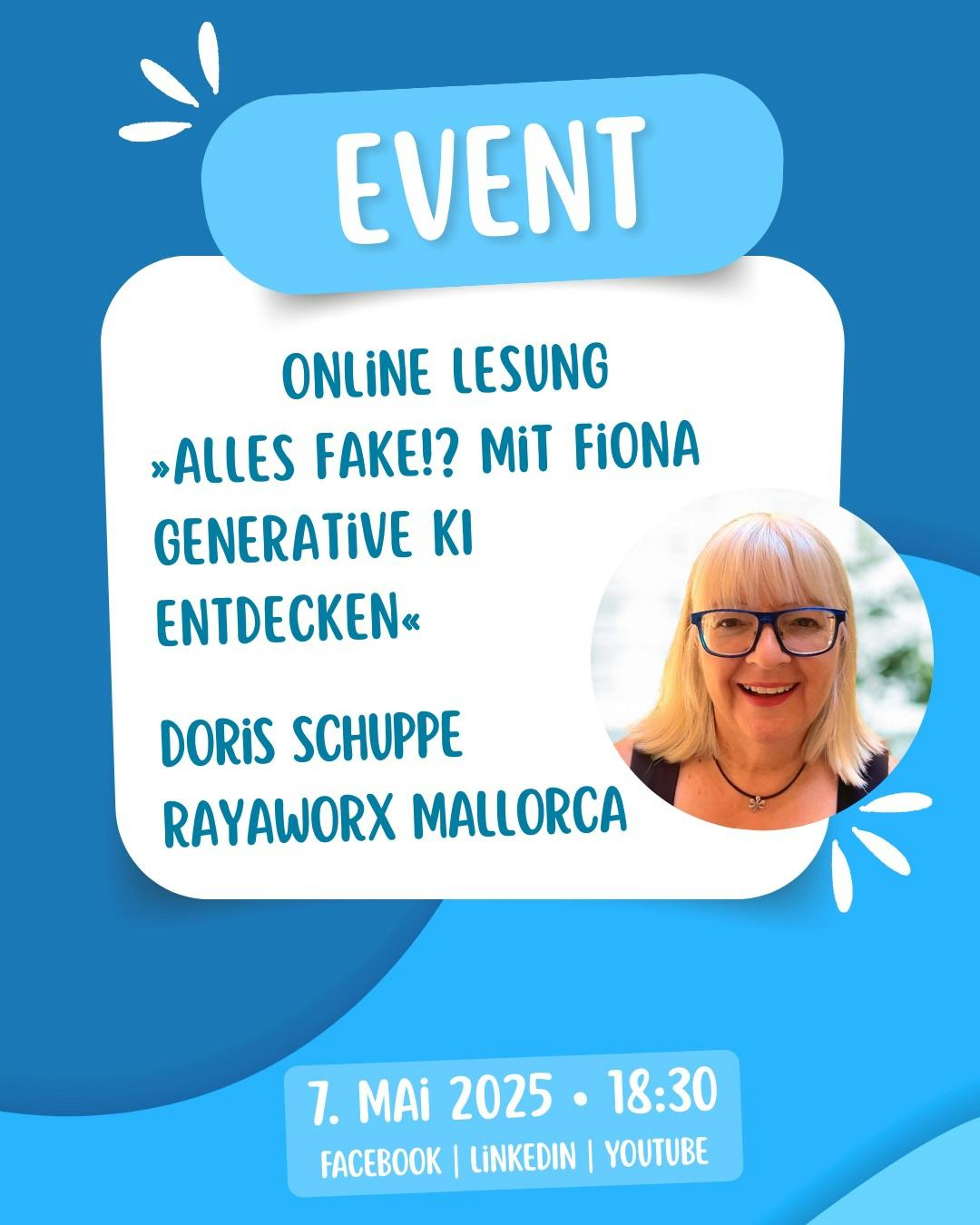 Eventillustration Online Lesung 7. Mai