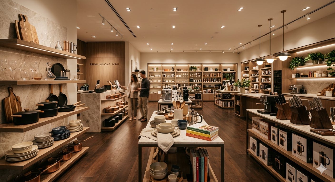 picture of a retail store interior with stylish kitchenware