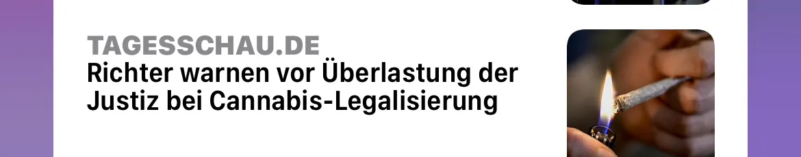 Screenshot: Richter warnen vor Überlastung der Justiz bei Cannabis-Legalisierung
