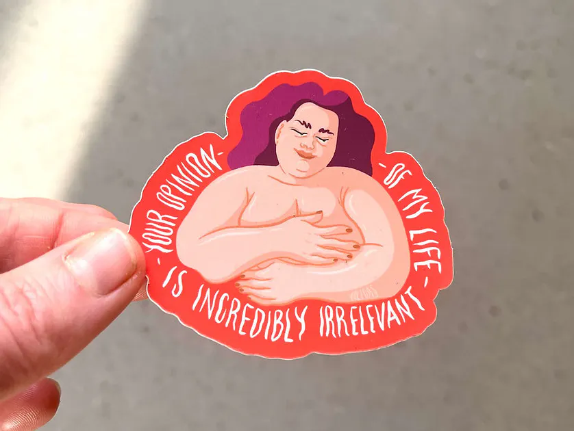 Sticker mit dem Spruch "Your opinion of my life is incredibly irrelevant"