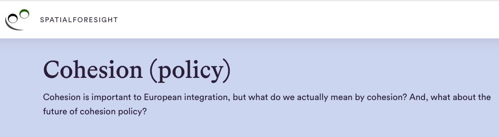 Our cohesion (policy) posts
