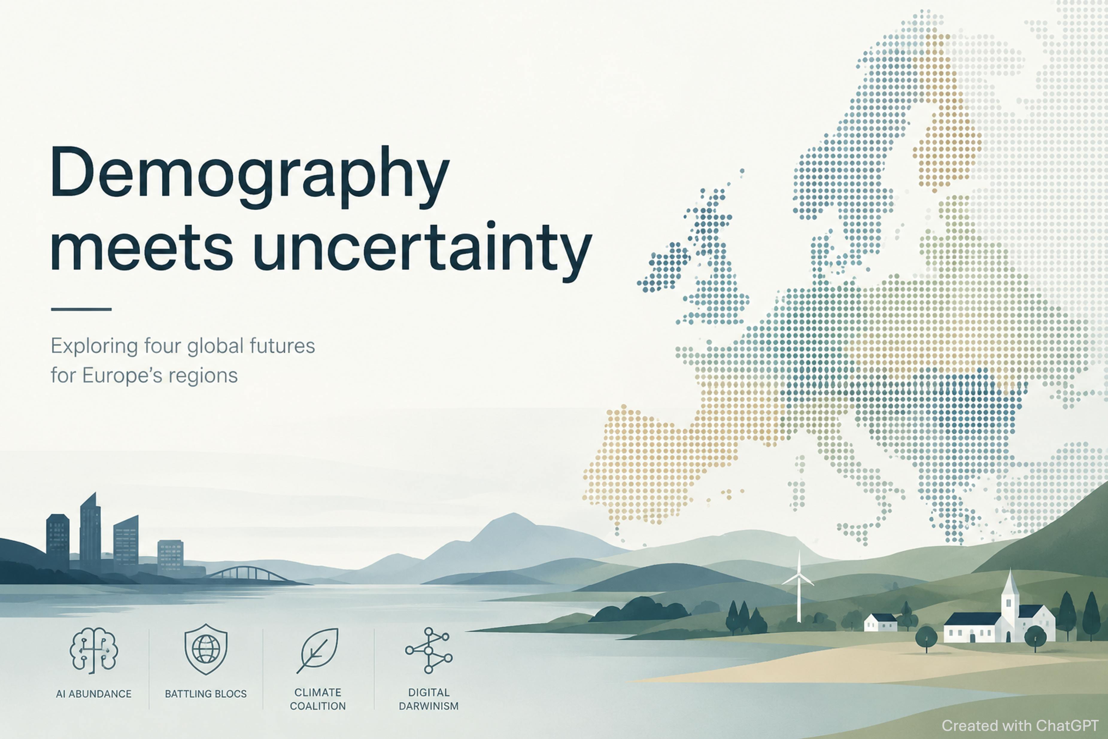 Demography under uncertainty: four futures for Europe’s regions