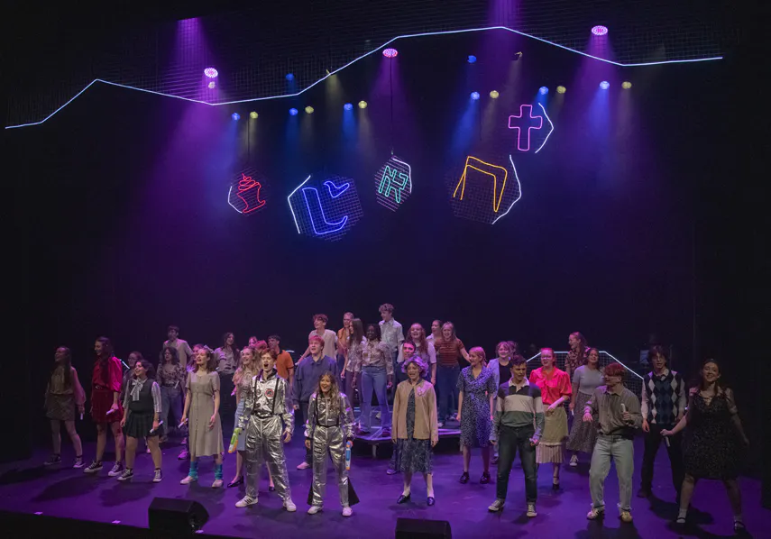 The cast of the musical 'All Growed Up' – based on the book by Tony Macauley