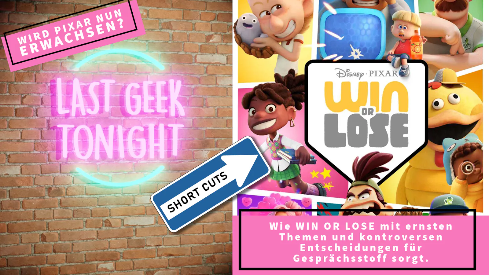 Promo-Bild für Podcast zu Win or Lose von Pixar