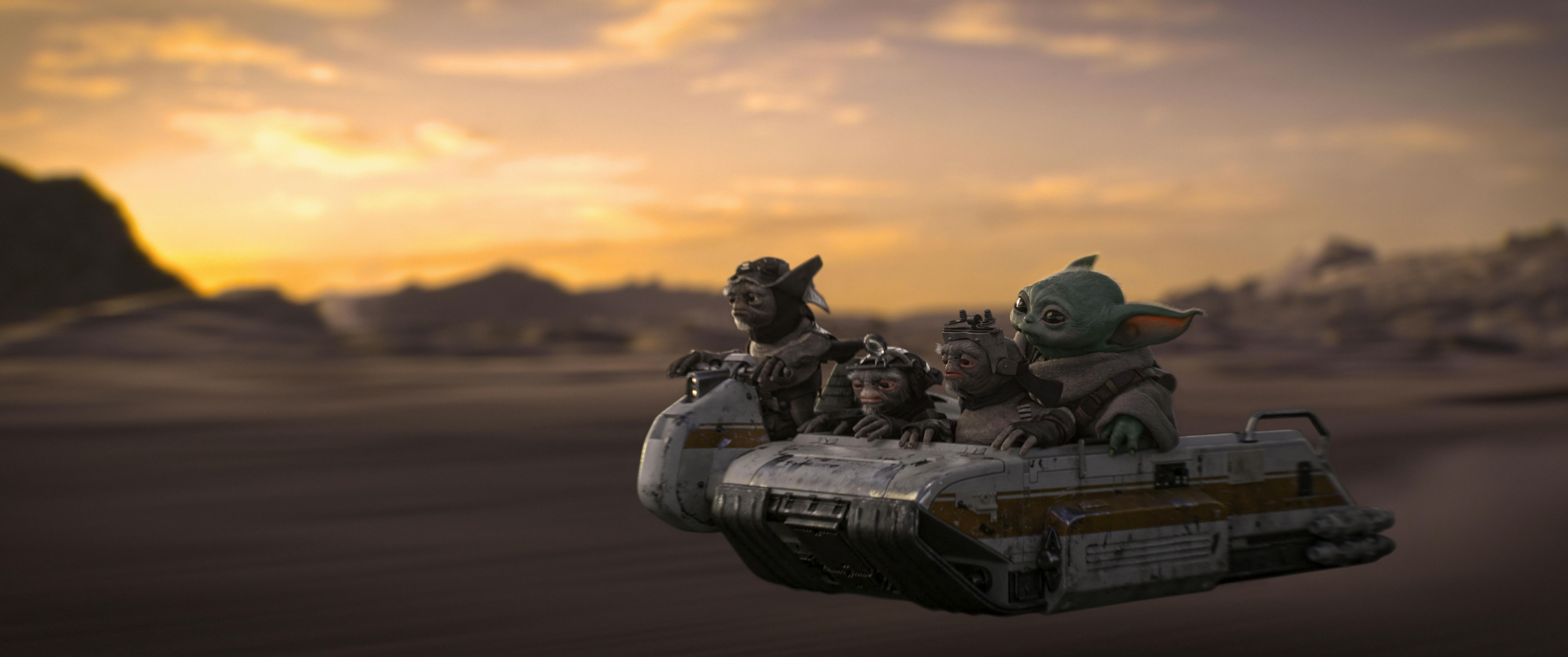 Grogu and Anzellans in Lucasfilm's THE MANDALORIAN AND GROGU. Photo courtesy of Lucasfilm. © 2026 Lucasfilm Ltd™. All Rights Reserved