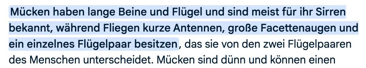 Abstruser KI-Text über Flügelpaare von Menschen