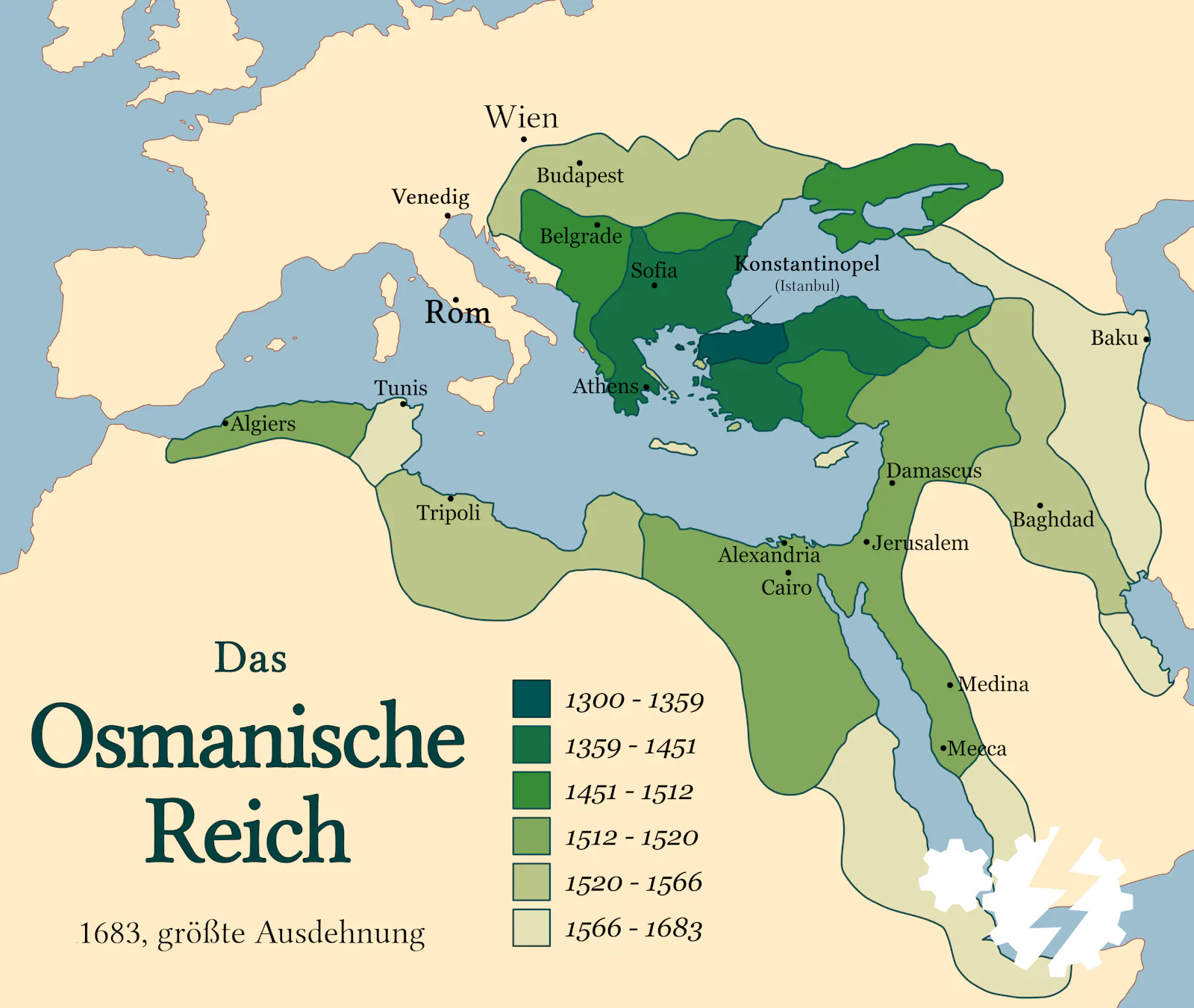 Karte des Osmanischen Reiches