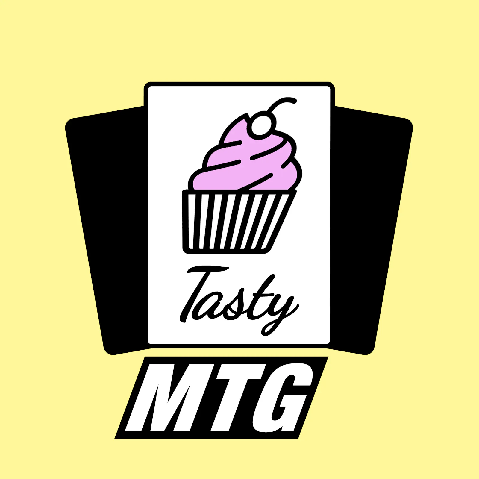 Das Cover zur aktuellen Folge: Der Tasty-MTG-Cupcake steht schräg, ähnlich wie die Flavor-Texte auf einer Magic-Karte
