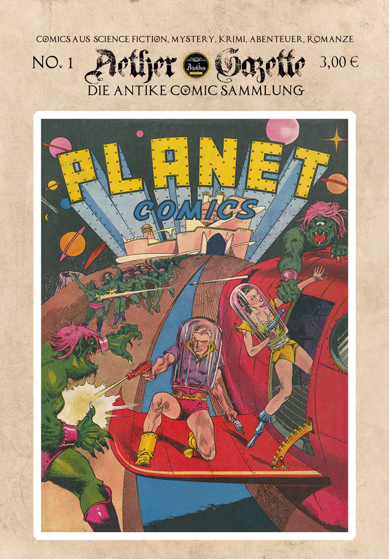 Cover für die erste Ausgabe der Aether Gazette Comicsammlung
