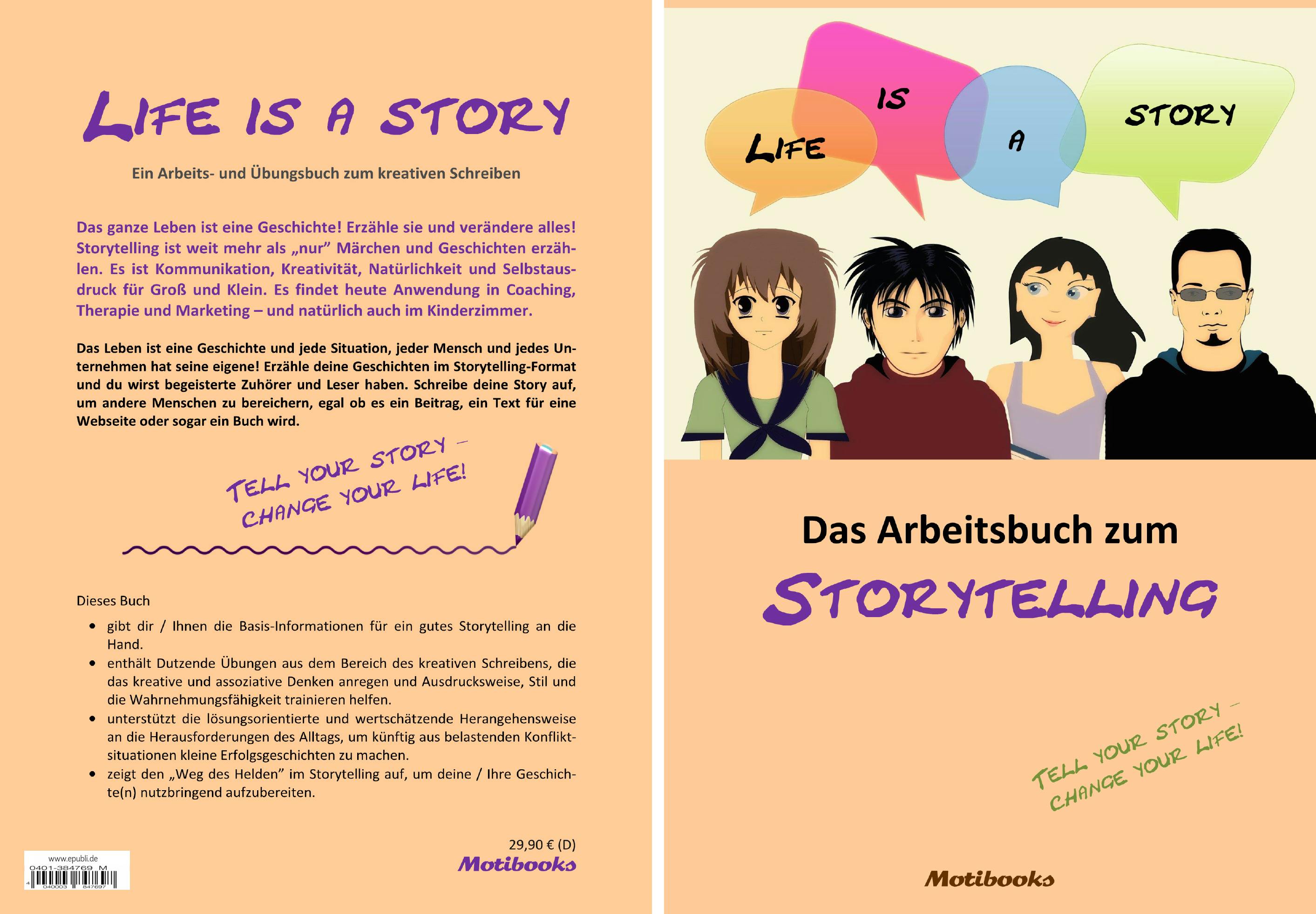 Arbeitbuch mit vielen Schreibübungen: "Life is a story"