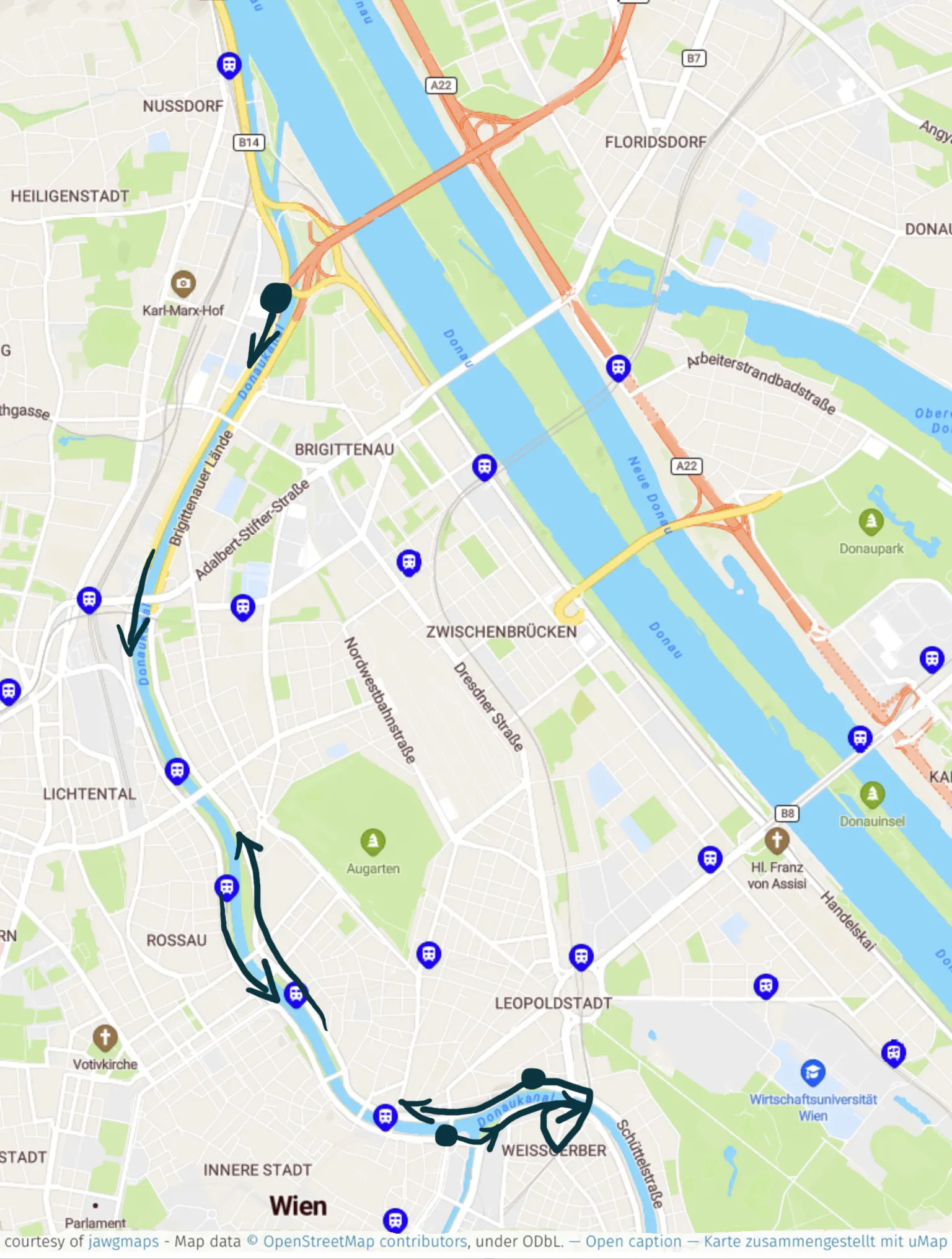 Donaukanal Map