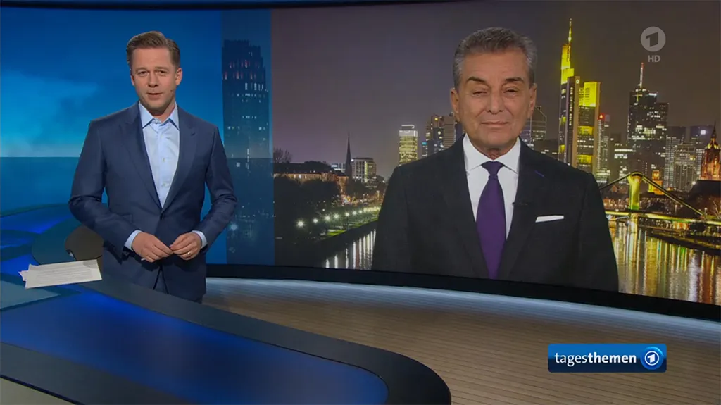 Friedman bei der Tagesschau, Screenshot.