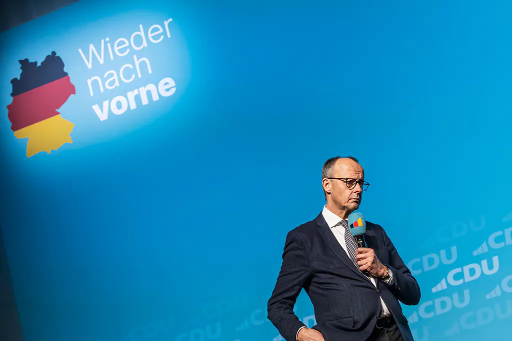 Merz auf einer CDU Bühne