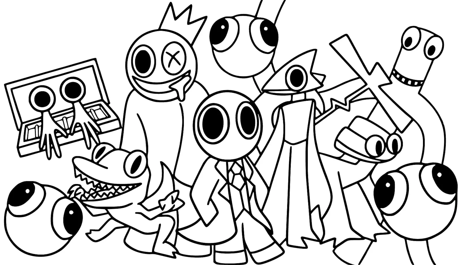 Purple Rainbow Friends coloring pages in 2023