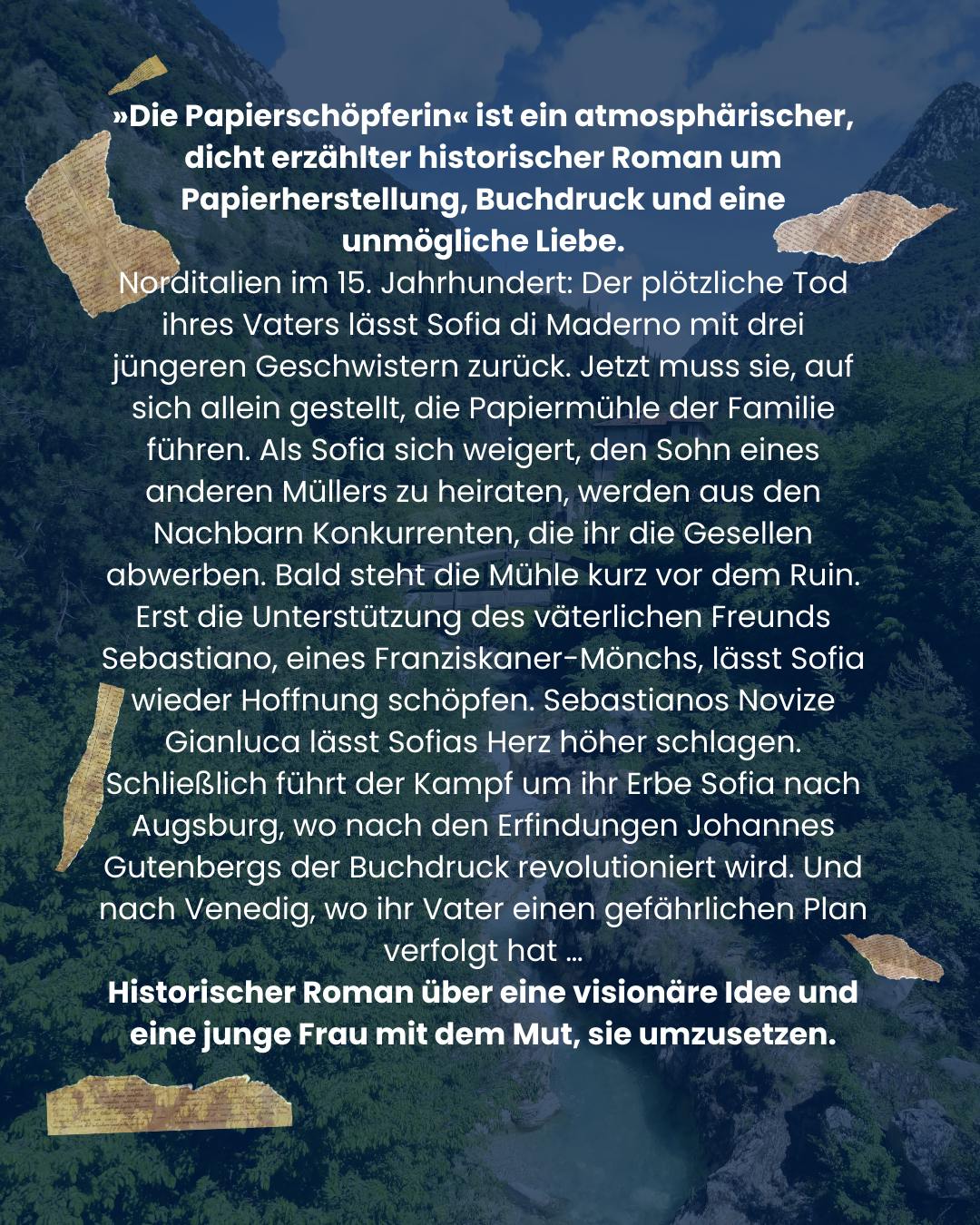 Klappentext zu "Die Papierschöpferin"