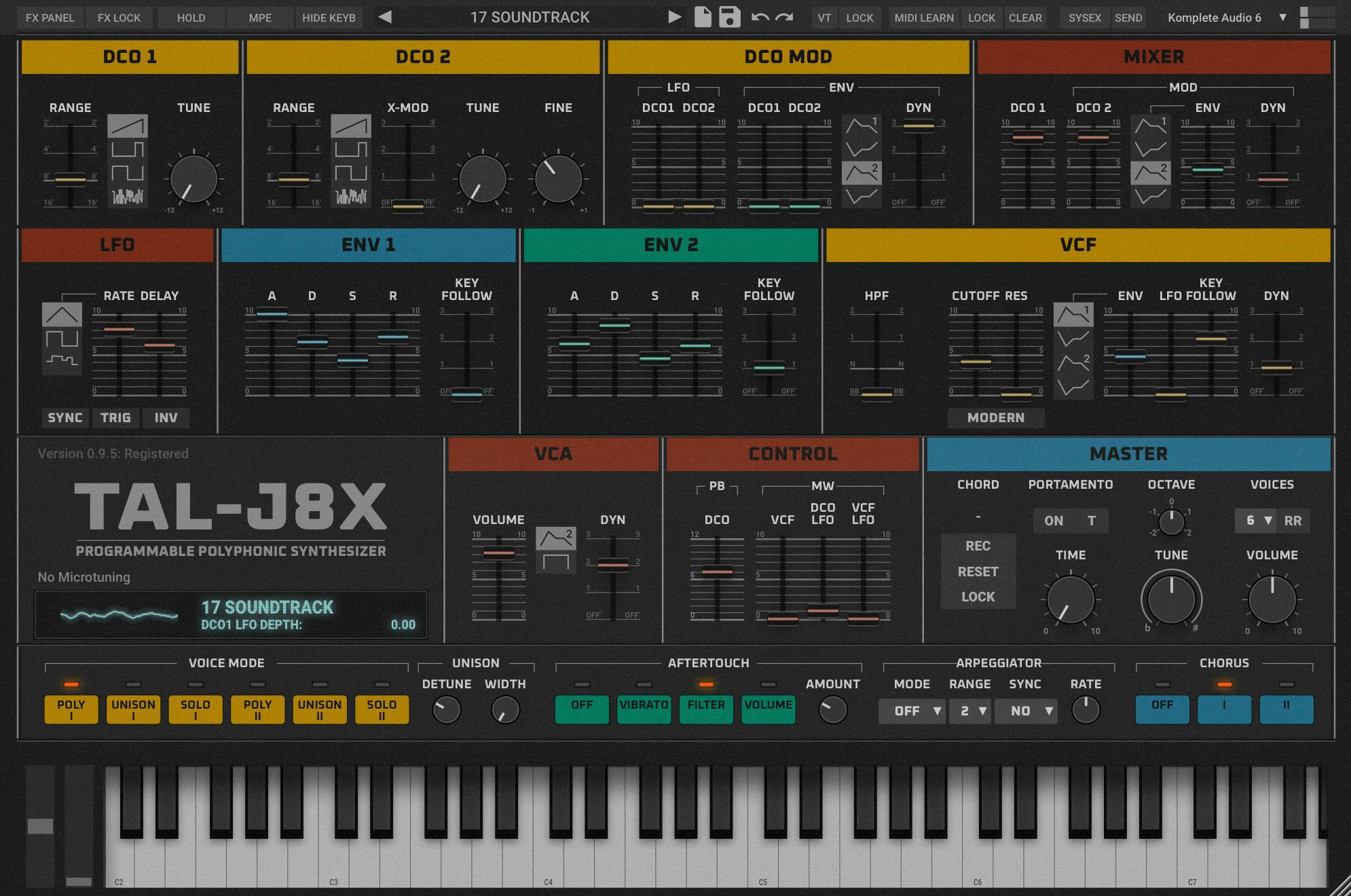 TAL J8X - Emulation des Roland JX8P Synthesizers