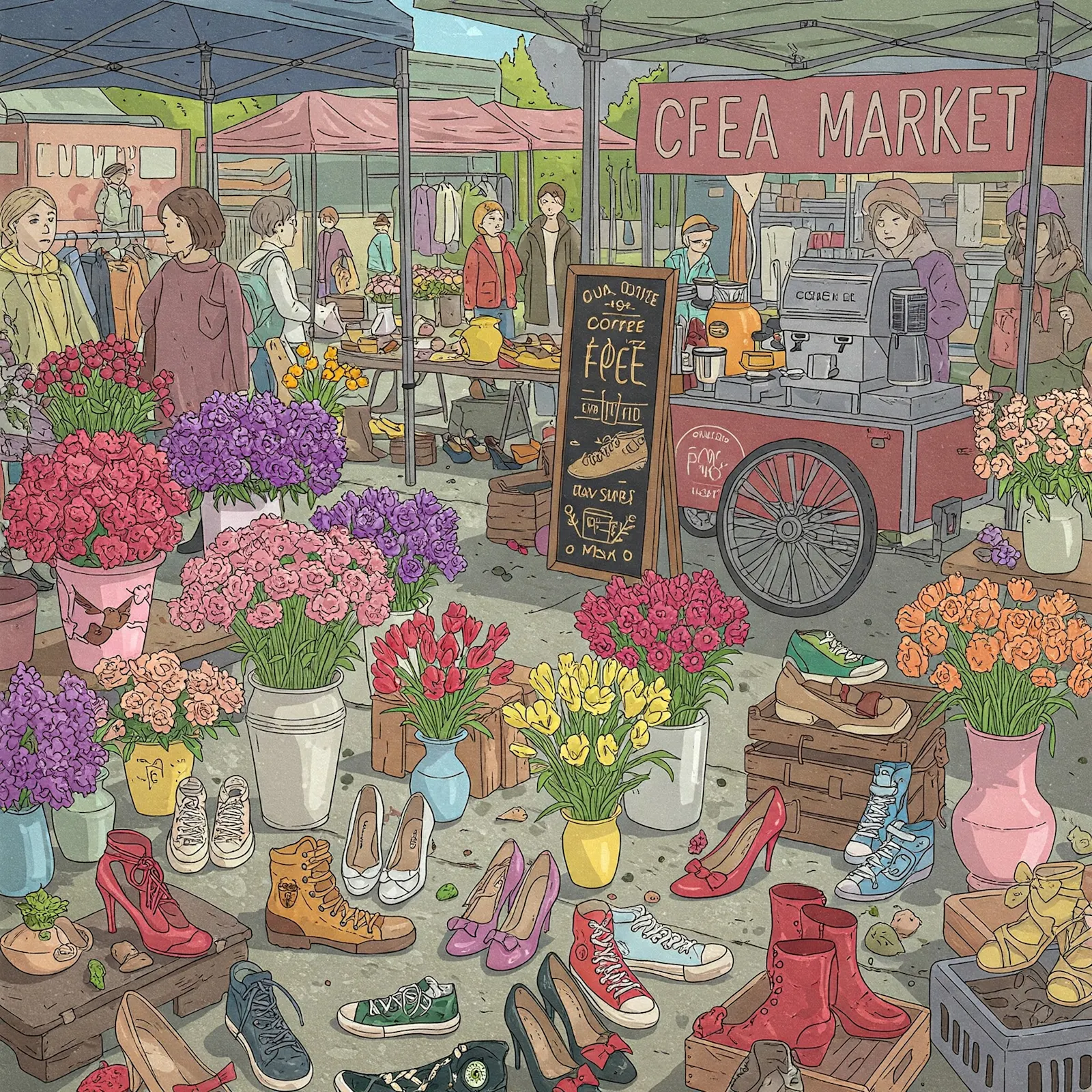 Am Samstag, 8. Februar, ist wieder Schnäppchenmarkt in Gablenberg. Illustration: Gemini