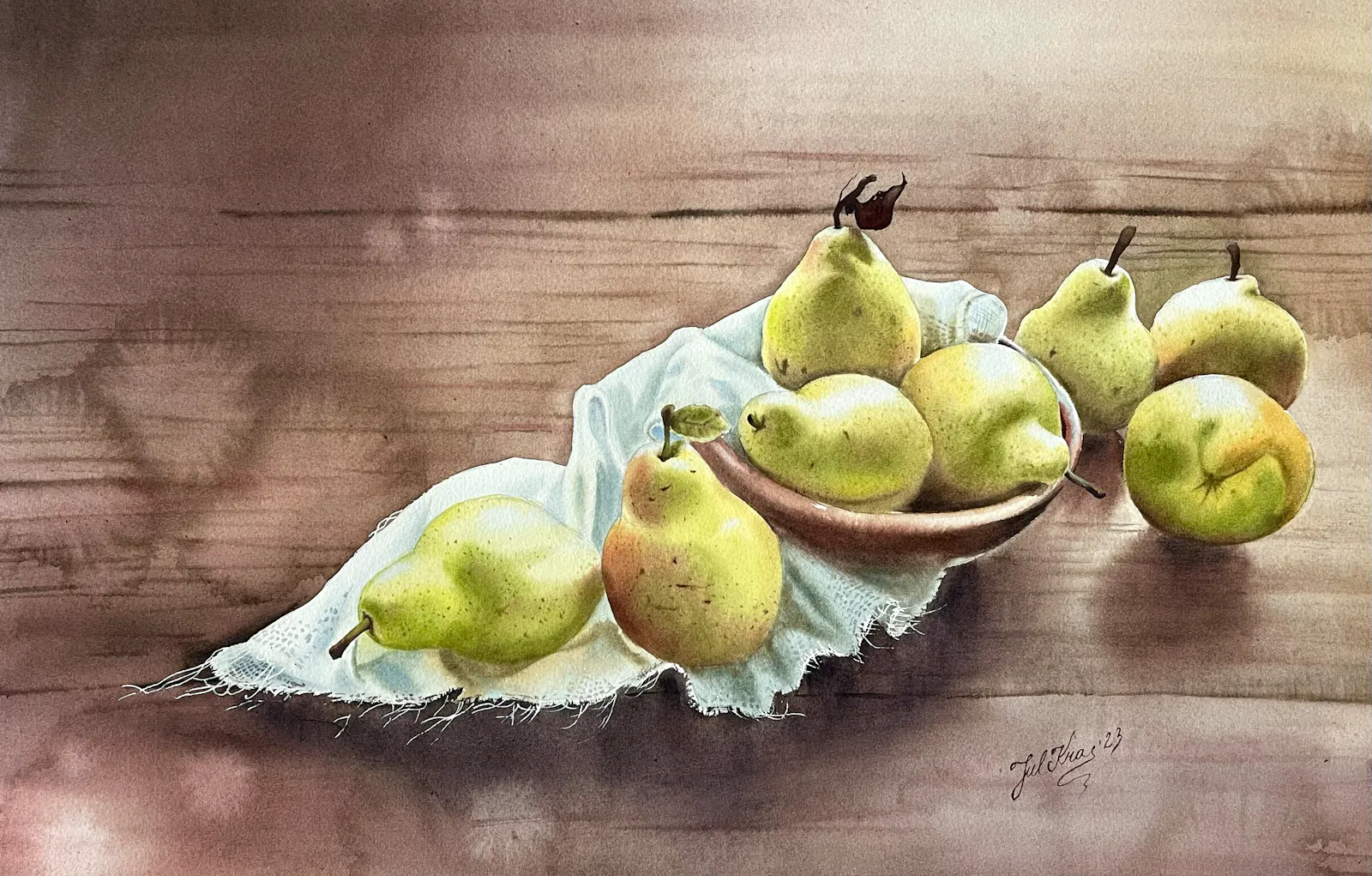 Frische Ernte. Aquarellbild.