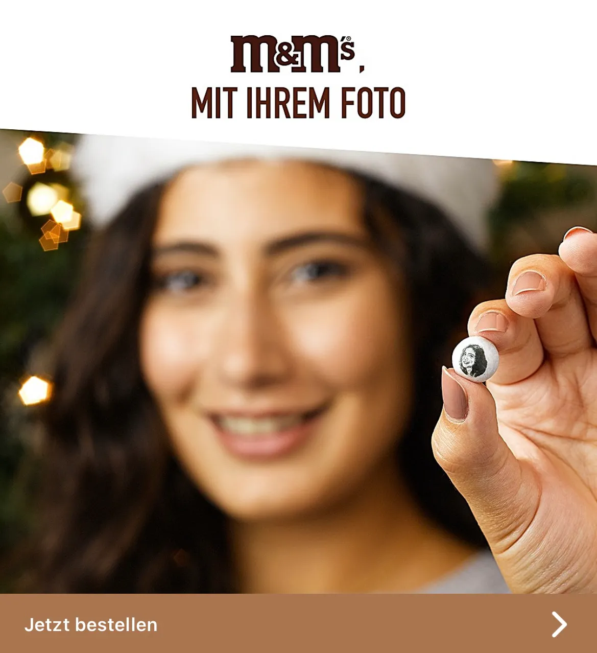 M&Ms mit dem eigenen Foto drauf
