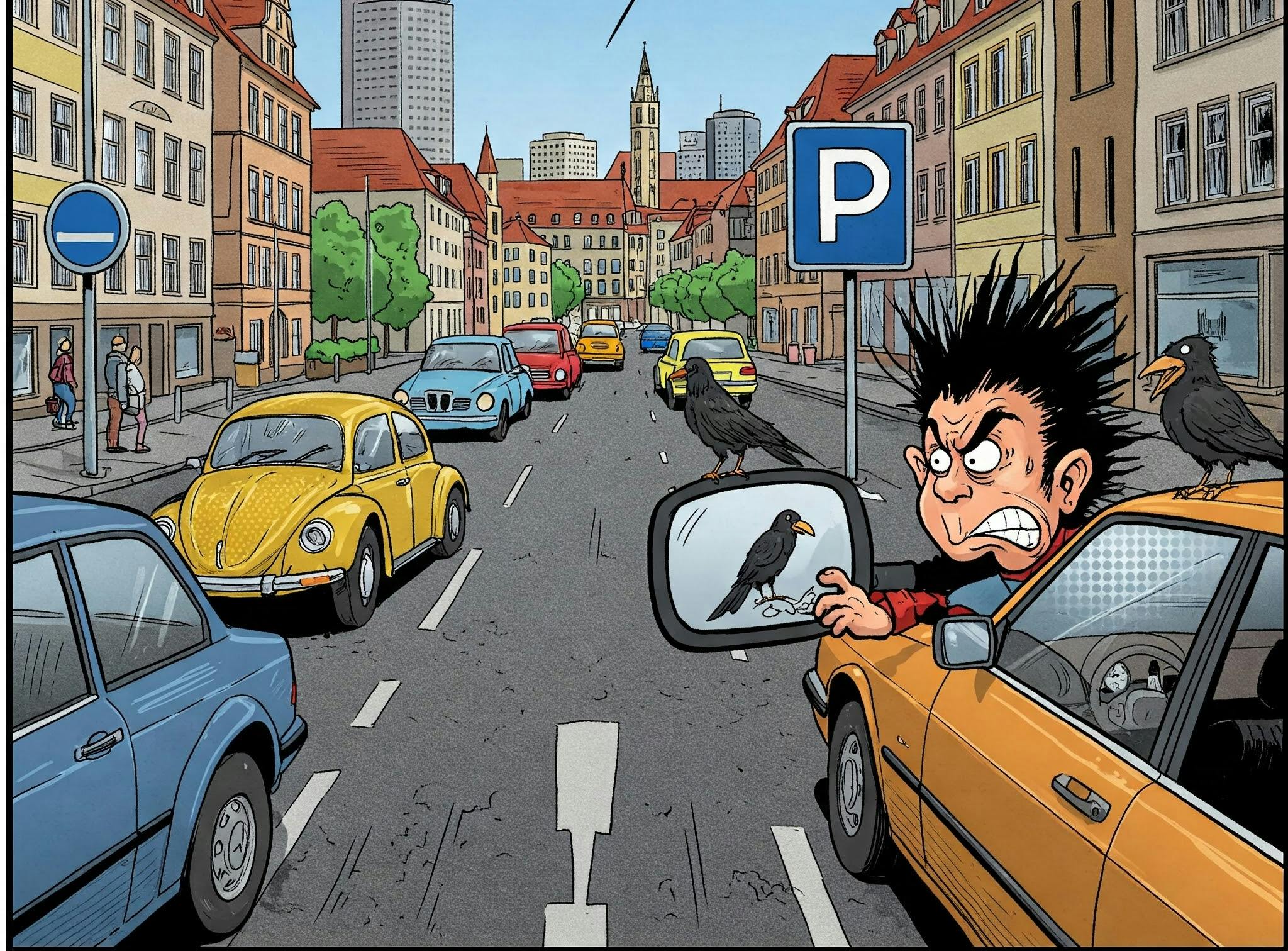 Beiträge zum Thema Parkraummanagement gehörten in den ersten beiden Monaten des Jahres zu den meistgelesenen Artikeln auf "Gaisburger Marsch". Illustration: Gemini/Imagen3